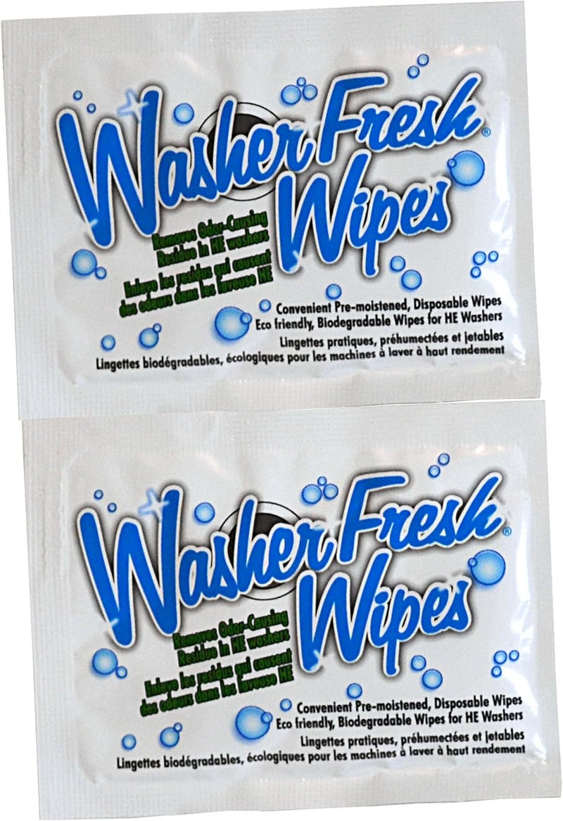 WasherFresh Washing Machine Cleaner, Cleans Front Load and Top Load Normal or High Efficiency Washers, 2 PowerPac Dissolving Pouches and Cleaning Wipes (4-Pack) - Image 2